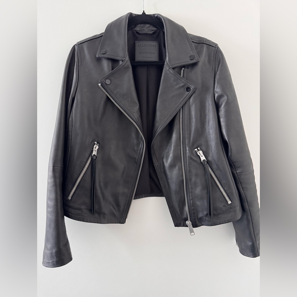 Allsaints Dalby Leather Jacket | US 8 | Black - Picture 4 of 7